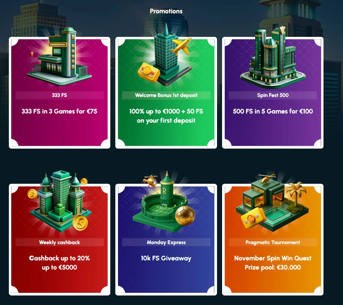 TOP bonuses richville casino